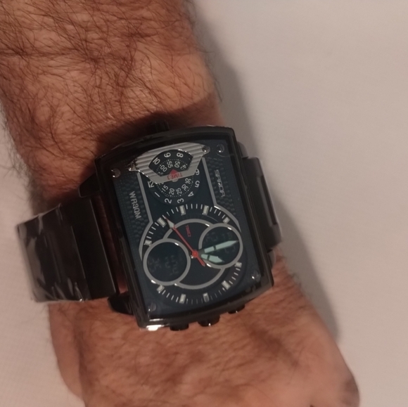 Sanda Digi-Ani, Triple Time Zone, Multi-function Stainless Bracelet Watch - Picture 9 of 10